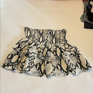Sen Python Print Gauze Mini Skirt